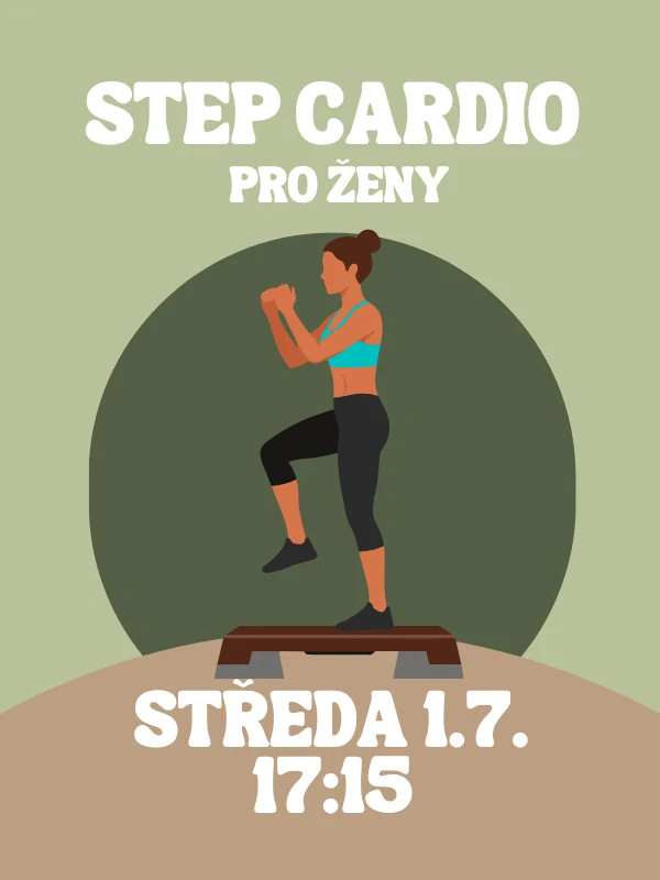 STEP CARDIO SE ŠÁRKOU ST 1.7. 17:15