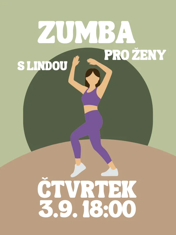 ZUMBA s Lindou ČT 3.9. 18:00