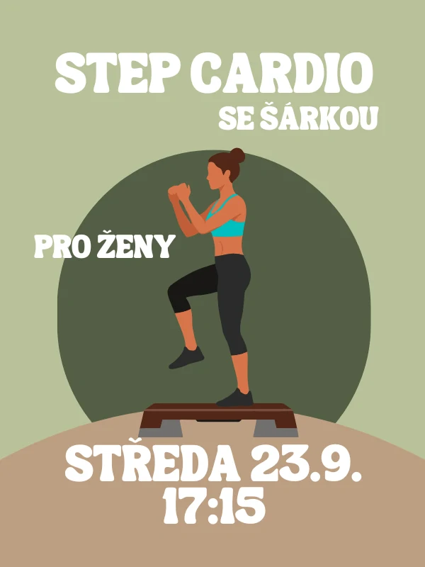 STEP CARDIO SE ŠÁRKOU ST 23.9. 17:15