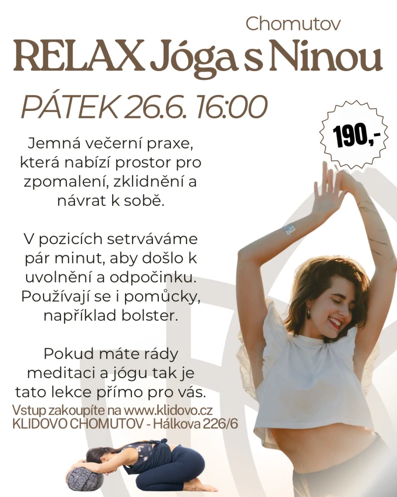 Relax joga s NINOU PÁ 26.6. 16:00