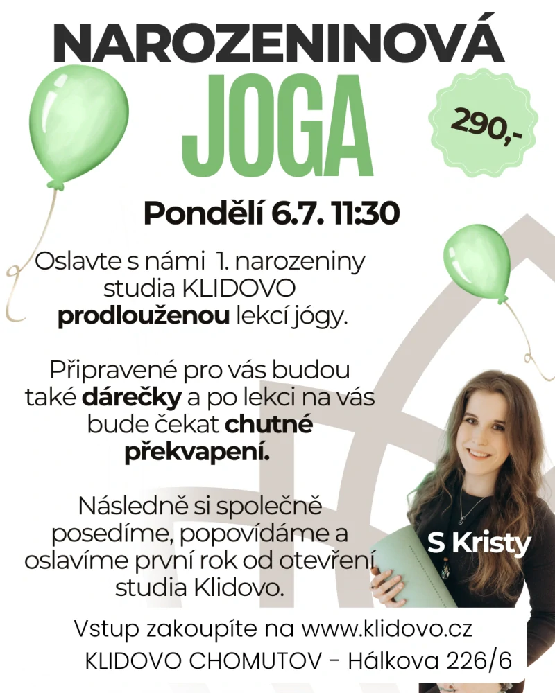 Narozeninová joga s KRISTY PO 6.7. 11:30