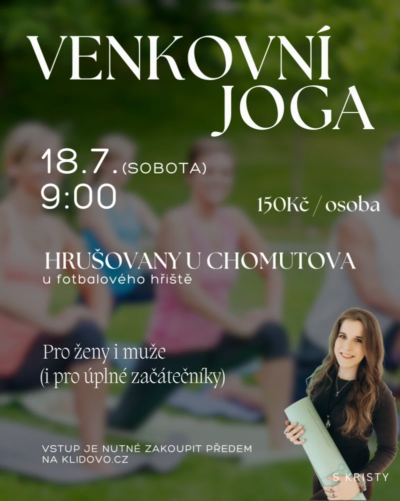 VENKOVNÍ jóga s Kristy SO 18.7. 9:00 Hrušovany