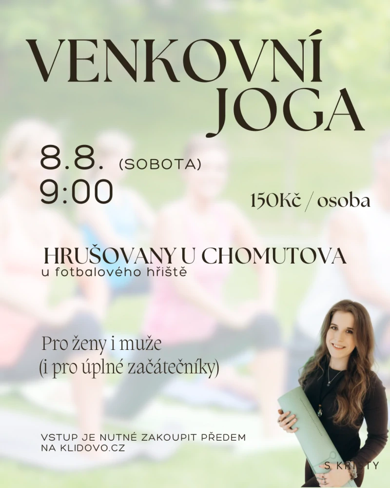 VENKOVNÍ jóga s Kristy SO 8.8. 9:00 Hrušovany