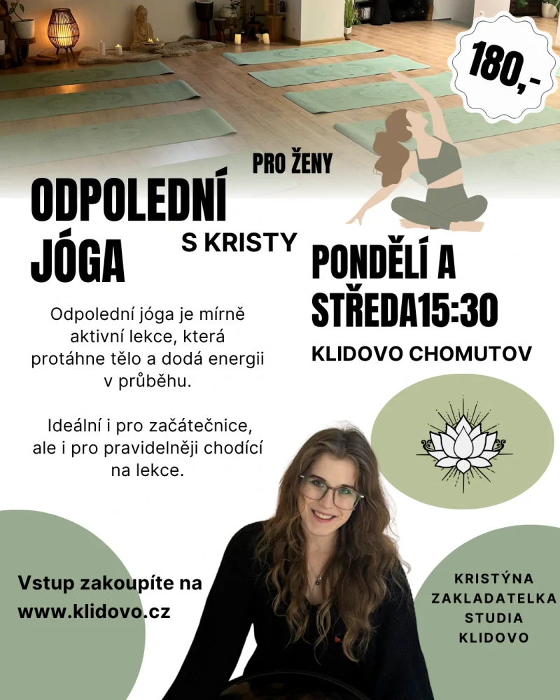Odpolední jóga s Kristy ST 2.9. 15:30