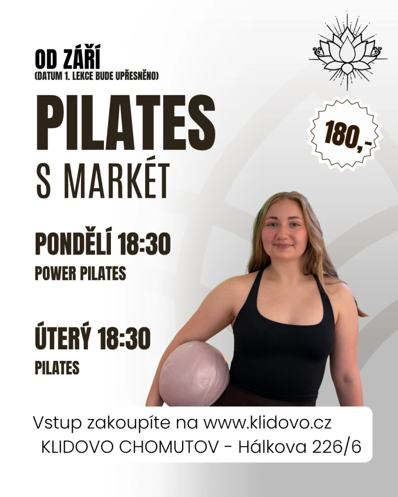 PILATES s Markét ÚT 8.9. 18:30
