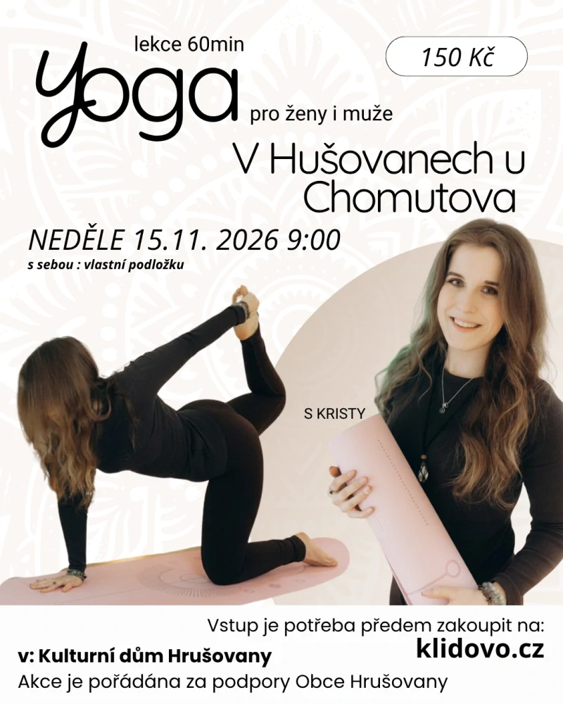 JOGA HRUŠOVANY s Kristy NE 15.11. 9:00