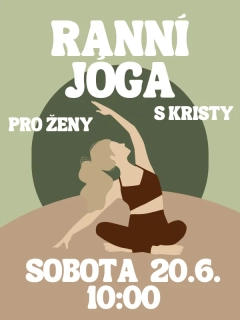 Ranní jóga s Kristy SO 20.6. 10:00