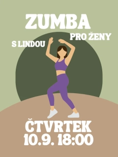 ZUMBA s Lindou ČT 10.9. 18:00