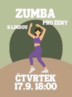 ZUMBA s Lindou ČT 17.9. 18:00