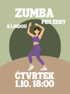 ZUMBA s Lindou ČT 1.10. 18:00